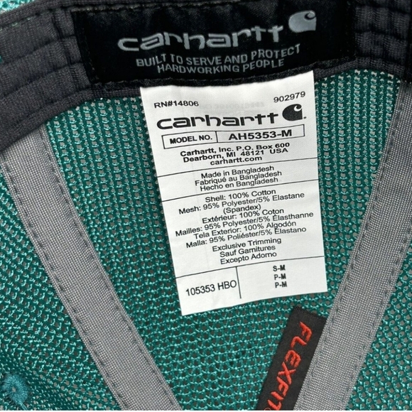 Carhartt Men's Moisture Wicking Canvas Mesh Back Logo Cap Hat OSFA - Picture 8 of 9